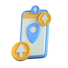 Online location 3d icon Colorful Design