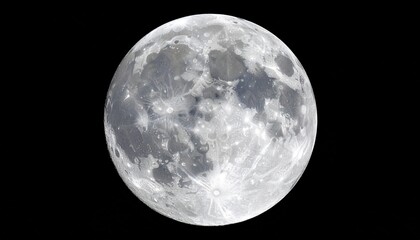 Bright full moon with visible craters illuminating the dark night sky