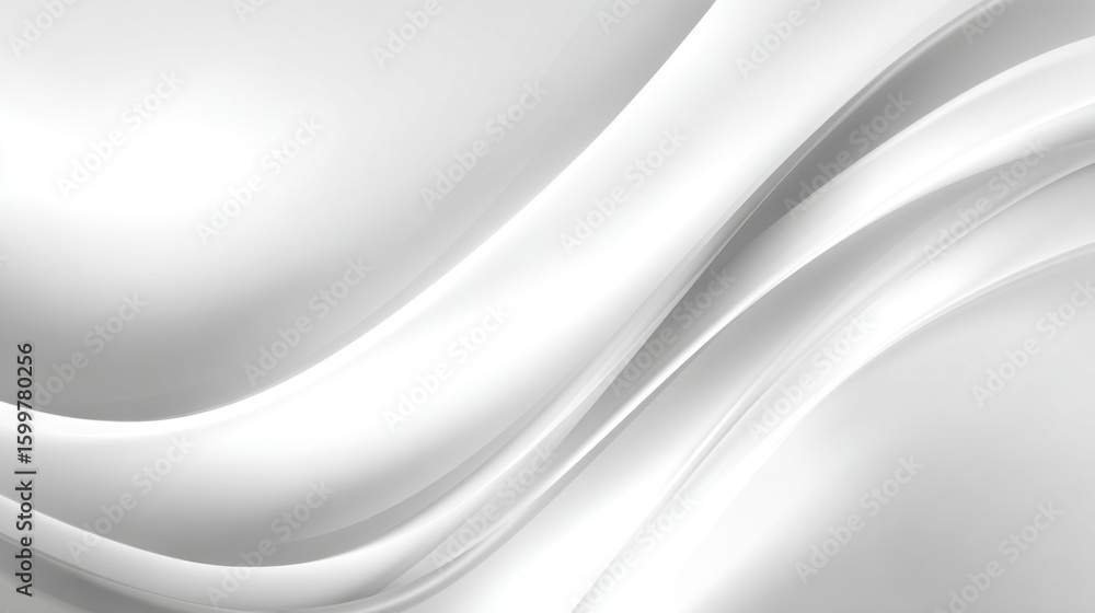 Poster smooth, flowing white curves move across a minimalistic background, evoking a sense of serenity and 