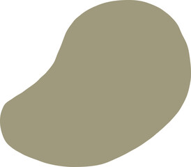 Freeform Olive Green Drop Shape