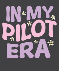 In My Pilot Era Retro Aviation Enthusiast T-Shirt - Funny Pilot,
vintage pilot, aircraft, aviator, airplane