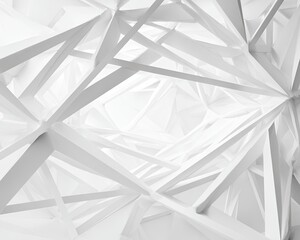 Fototapeta premium Abstract White Geometric Architectural Structure
