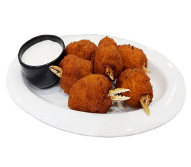 crab lollipop with mayonese