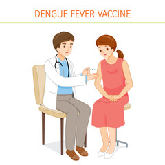 Doctor Vaccinates Woman Dengue Fever Vaccine