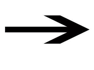Black arrow pointing right on white background