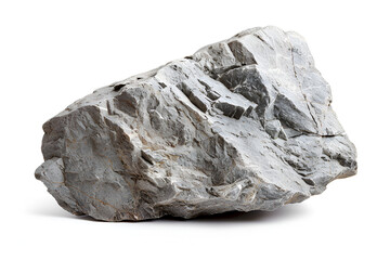 Grey Rock Isolated on White Background