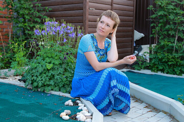 young woman in the park