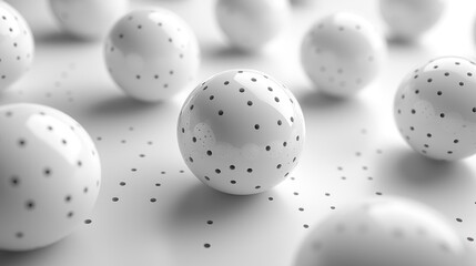 Abstract White Sphere Composition: A Study in Minimalist Design and Texture