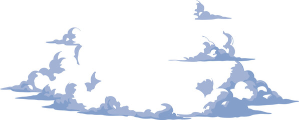 A luminous full moon illustration shines brightly amidst fluffy clouds, creating a serene and dreamy atmosphere perfect for fantasy or celestial themed designs.