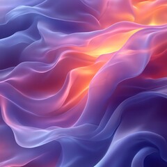 Obraz premium Abstract Swirling Fabrics: A Symphony of Purple, Orange, and Pink Hues