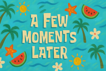 Graphic Transition A Few Moments Later Illustration with Tropical Elements