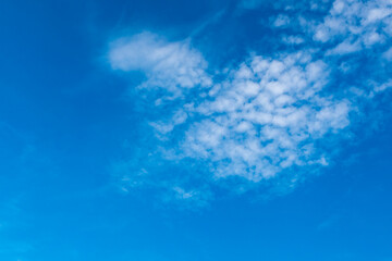 Panorama of cloud clear sky background for summer vacation concept at ocean and summer sea water with sunlight of beautiful cloudy	