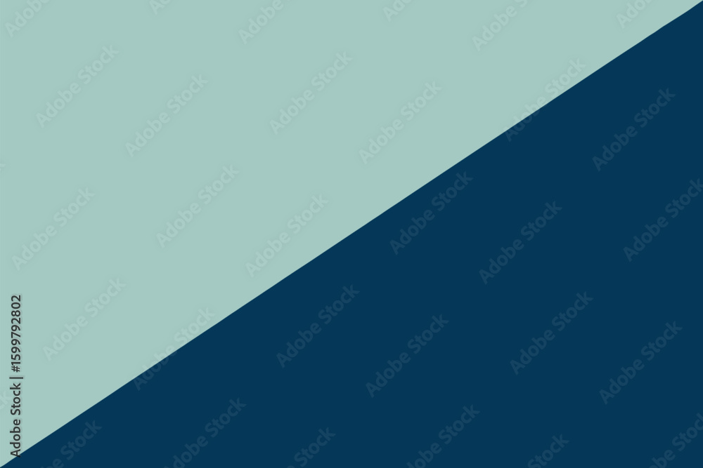 Aufkleber a diagonal split of light green and dark blue creating a simple abstract color block background art