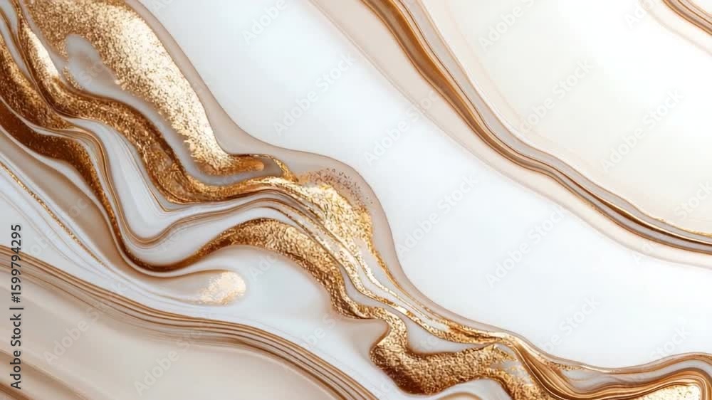 Aufkleber elegant abstract background with soft beige and gold waves in artistic fluid design suitable for var
