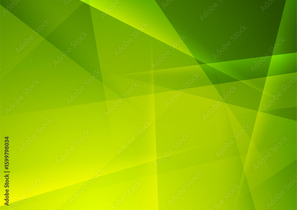 Poster bright green low poly abstract geometric tech minimal background. vector graphic design