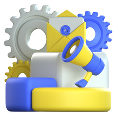 Smart push 3D Icon Colorful Style