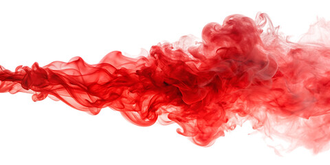 red smoke - isolated on a white background