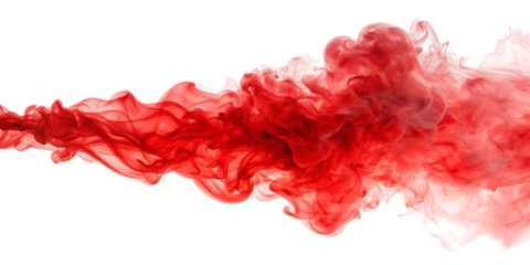 red smoke - isolated on a white background