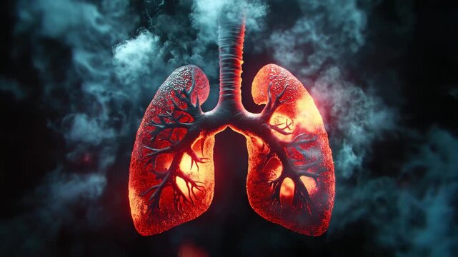 This engaging depiction illustrates the harmful effects of smoking on lung health, highlighting the serious damage and diseases that can develop over time