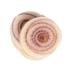 lemongrass sliced isolated on transparent background (.PNG). Top view