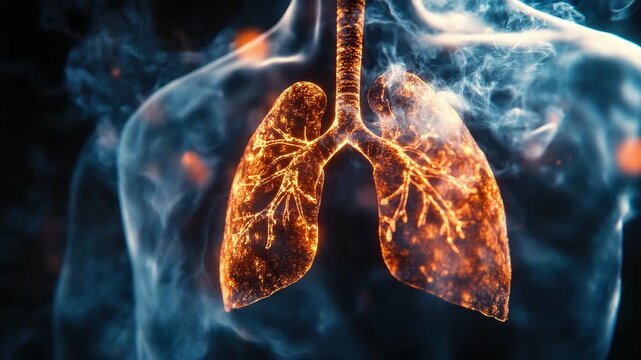 This presentation illustrates the effects of smoking on lung health, showcasing the intricate damage and structural changes that occur over time in individuals who smoke regularly