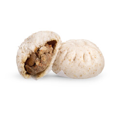 Minced Pork Buns isolated on transparent background (.PNG)