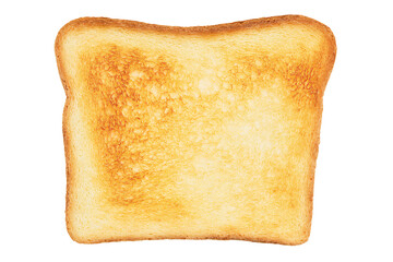 a piece of toasted bread on a white surface