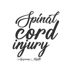 September is National Spinal Cord Injury Awareness Month. Vector template Design for banner, greeting card, poster, prints, social media post, flyer, T shirt with background