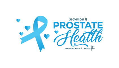 September is Prostate Health Month. Vector template Design for banner, greeting card, poster, prints, social media post, flyer, T shirt with background.