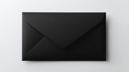 Black envelope mockup stationery invitation card design template isolated art