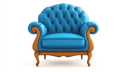 Buy blue tufted armchair vintage style furniture online luxury home decor