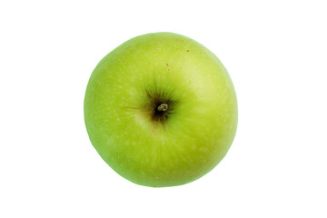 a green apple with a white background
