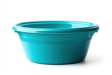 Stock photo of turquoise mixing bowl kitchenware isolated on white background