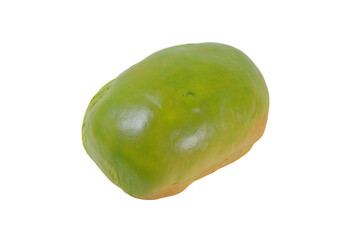 a green apple on a white background
