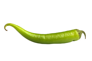 a green pepper on a white background