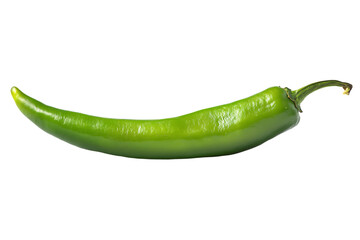 a green pepper on a white background
