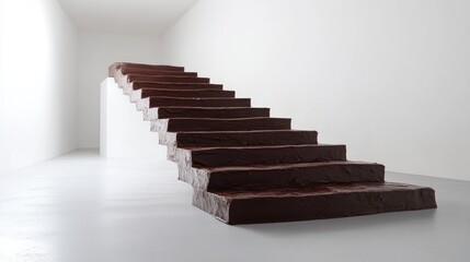 Chocolate stairs dessert food photography sweet treat delicious staircase photo
