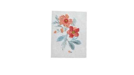 Beautiful Handmade Cards: A flat lay of beautiful handmade cards with intricate designs, isolated on a Transparent background, PNG file.