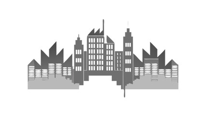 Fototapeta premium Cityscape skyline vector illustration of urban city buildings for graphic design and backgrounds use case