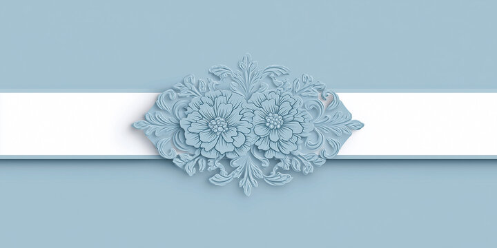 Hochzeitseinladung mit leerem Raum, wei&szlig;, blau, rosa, edel. Hochzeitskarte. Edle Geschenkkarte