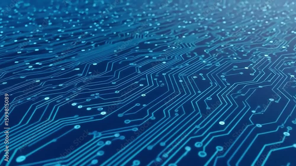 Aufkleber electronic circuit board chip advanced technology microprocessor system ai on chip glowing energy co
