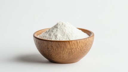 Bowl of flour white baking ingredient food preparation cooking recipe close up