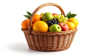 Basket full of colorful fruit