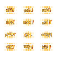 comic book exclamations.