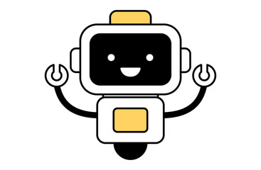 AI、ロボットのベクターイラスト