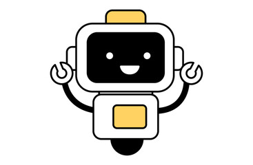 AI、ロボットのベクターイラスト