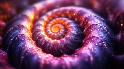 Intricate spiral, vibrant colors