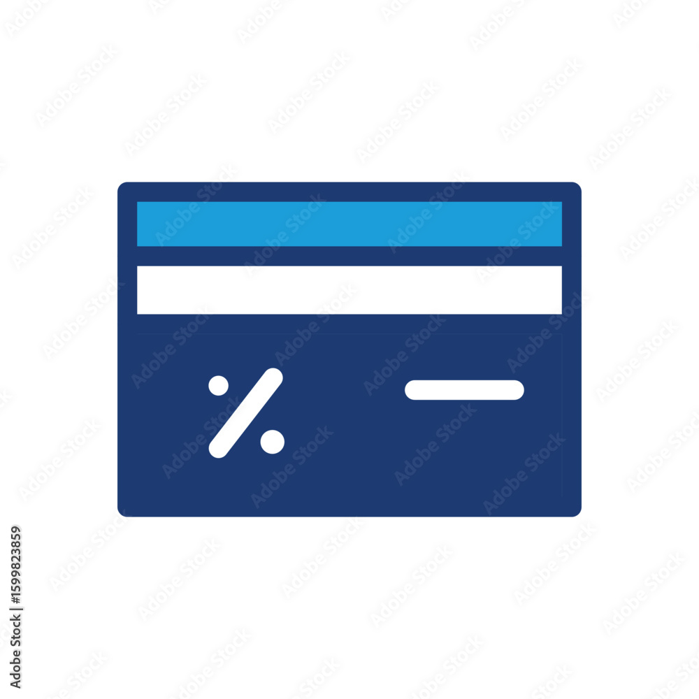 Poster credit card colored icon vector design good for web or mobile app