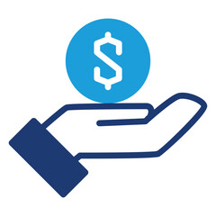 income colored icon vector design good for web or mobile app