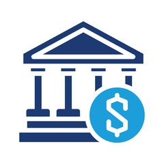 bank colored icon vector design good for web or mobile app
